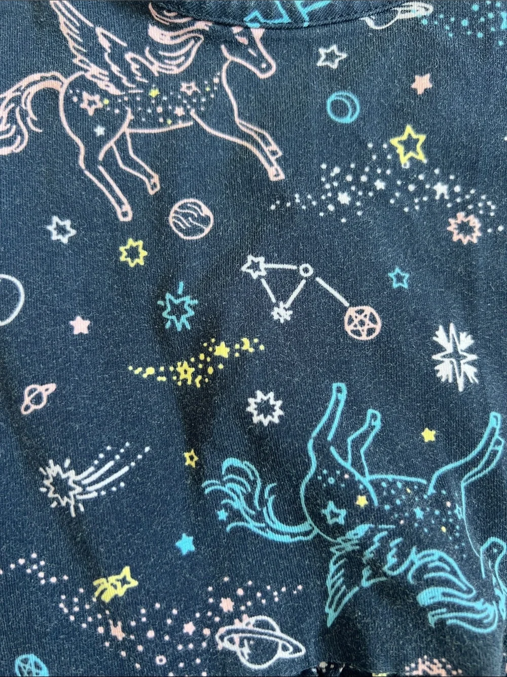 Hanna Andersson Navy Unicorn & Stars Twirl Dress